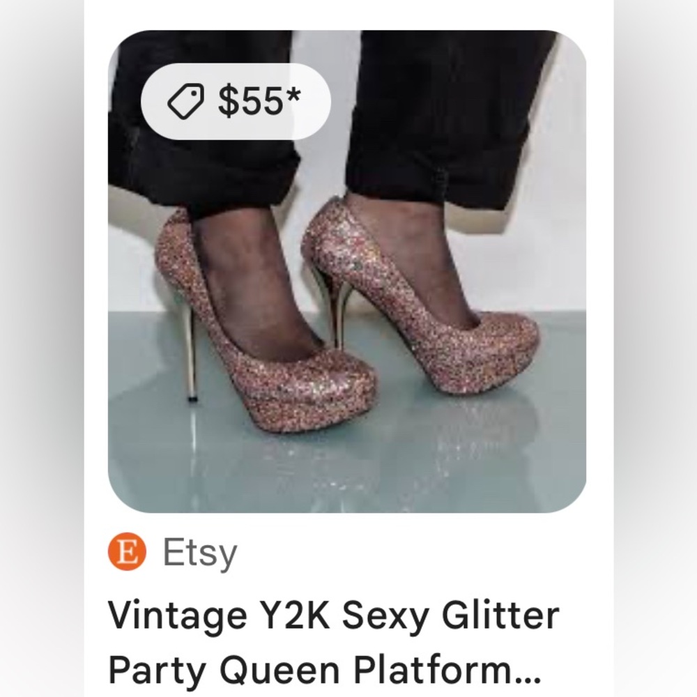 RAINBOW 🌈 GLITTER HEELS size 6 NEW